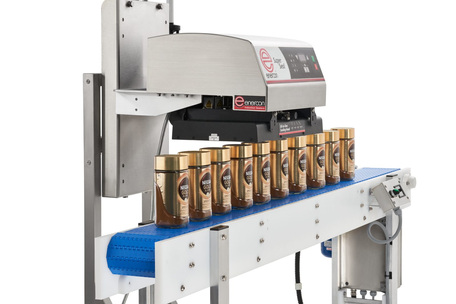 SuperSeal sellando en línea de producción